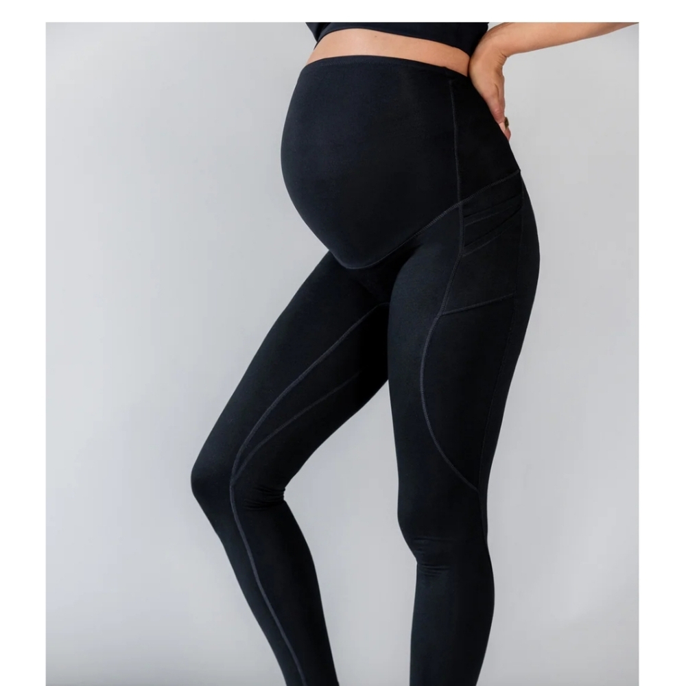 Blanqi Black Pocket Maternity Leggings M